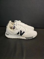 newbalance ニューバランス25.5㎝ ホワイト ニット - メルカリ