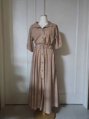 美品✨完売品 シビラ シルク マルチストライプシャツワンピース 近年