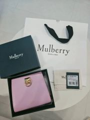 財布 ブランド 三つ折り Mulberry マルベリー 本革 レザー ロック 灰