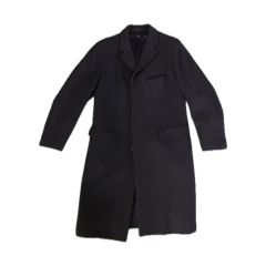 armani collezioniメンズ ブラック カシミアチェスターコート - メルカリ