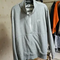 ナイキ ハーフジップアップ スウェット グレー 105