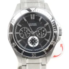 【Guess】ゲス W0361G1 ステンレススチール シルバー クオーツ クロノグラフ メンズ 黒文字盤 腕時計のサムネイル