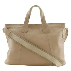 【TOD’S】トッズ トートバッグ 2WAYショルダー レザー ベージュ ユニセックス ハンドバッグ