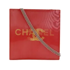 【CHANEL】シャネル ホログラムチェーンショルダー ココマーク ビニール 赤 レディース ショルダーバッグ