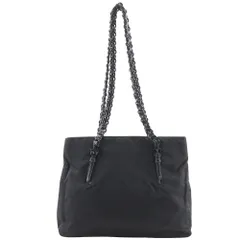 【PRADA】プラダ プラスチックチェーン ナイロン 黒 レディース トートバッグ