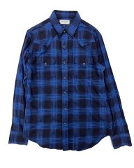 美品 サンローランパリ 長袖シャツ オンブレチェックシャツ キムタク