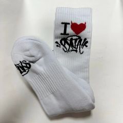 ☆新品未使用☆セントマイケル ハート ソックス☆ブラック&ホワイト 2