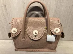 carving tribes ハンドバッグ　レザー　ピンク　