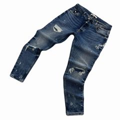 W32【極美品】PT TORINO/レゲエ/ヴィンテージ加工ストレッチデニム 
