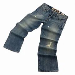 ホリスター デニムパンツ メンズ 32インチ ブーツカット ライトインディゴ ボタンフライ ダメージ加工 フレア ジーンズのサムネイル