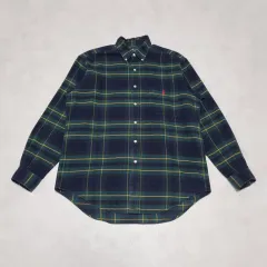 90S POLO RALPH LAUREN(ポロラルフローレン) ブラックウォッチ オーバーサイズシャツ - S (105)