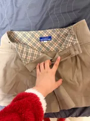 バーバリー ロンドン ベージュ コットン パンツ