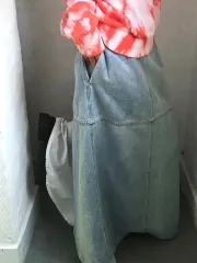 MM6 Maison Margiela エムエムシックス メゾン マルジェラ ライトブルー デニム Long ロング スカートのサムネイル