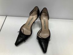 MANOLO BLAHNIK アンクルストラップ パンプス ブラウン 35 - メルカリ