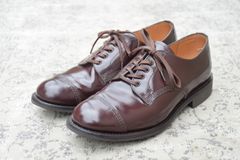 [극미품]SANDERS 샌더스 MILITARY DERBY SHOE 밀리터리 더비슈 1834 스트레이트 외날 붉은 차 버건디 UK5 / 24.0cm[W3542]