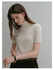 LOOKAST LISA カシミア ハーフ トップス 半袖 ニット