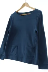 W(M-L) ポロラルフローレン 長袖Tシャツ ブルー-15390