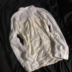 美品フォクシーニューヨーク 上質ストレッチコットン ロゴボタン バイ