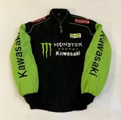 レア カワサキ クシタニ コラボ ライダースジャケット メッシュ レザー 