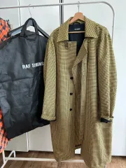 RAF SIMONS ラフ シモンズ イェロー ハウンドトゥース チョーカー コートのサムネイル