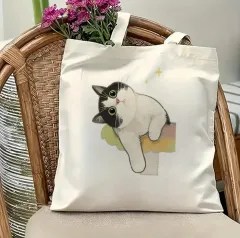 新品 可愛い猫プリント エコバッグ