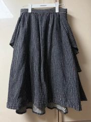 美品】コムデギャルソンガール ウールギャバ フリル イージースカート