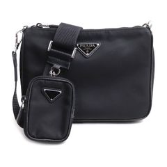 PRADA プラダ トライアングルロゴ レザートートバッグ ブラック IC