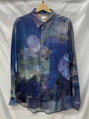 UJOH フローラル水彩プリント 長袖シャツ UJOH フローラル水彩プリント 長袖シャツ | Mercari