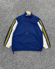 80's NIKE 紺タグ ナイロンジャケット プルオーバー ハーフジップ XL