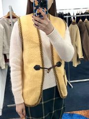 BEAMS GOLFORANGE LABEL / Bワッペン ニットベスト/M - メルカリ