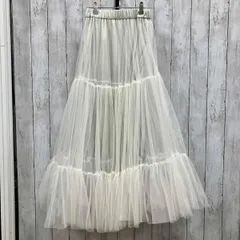 LA BELLE ETUDE/スカート/NEW Giselle／ボリュームチュールスカート／ホワイト　ラベルエチュード レース使い 上品 白　