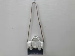 Carving Tribes カービントライブス レザーハンドバッグ ／ ショルダーバッグ2way ハンドバッグ 白／チャコールグレー 通年