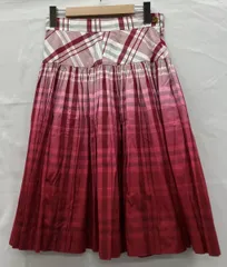 Vivienne Westwood RED LABEL ヴィヴィアンウエストウッドレッドレーベル　16-01-231019 スカート　綿100% チェック柄　レッド系　サイズ2