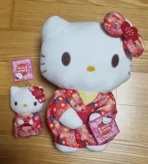 ハローキティ 着物 ぬいぐるみ + キーホルダー セット