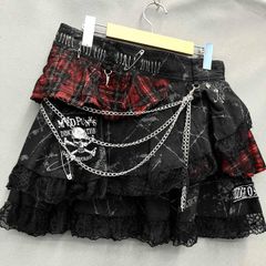 新品未着用 マッドパンクス マッドガールレース異素材切替 ゴシック