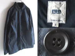 FOB FACTORY FOBファクトリー F2344 RAILROAD JACKET コットンナイロン レイルロードジャケット カバーオール 2/M ネイビー 紺 日本製のサムネイル
