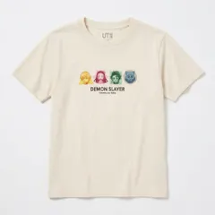 UNIQLO 鬼滅の刃 プリントTシャツ ホワイト 140[RCC-24]