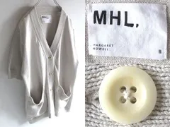 美品 MHL. マーガレットハウエル 2023SS HIGHGAUGE COTTON LINEN コットンリネンニット カーディガン 2 定価26400円 MARGARET HOWELLのサムネイル