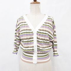 エミリオプッチ カーディガン US10 白 ライトブルー /SY ■OS EMILIO PUCCI - エミリオプッチ カーディガン US10 白 ライトブルー