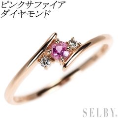 GSTV K18PG ローズカット ピンクサファイア リング 0.70ct 一文字