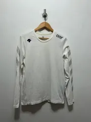 95/M デサント 白 長袖 Tシャツ