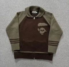 A BATHING APE アベイシングエイプ ニット カーディガン カウチン Lのサムネイル