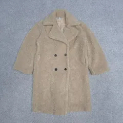 S m ザラ ロング ファー コート