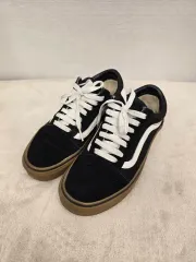 VANS オールドスクール ブラック ガムソール スニーカー 230