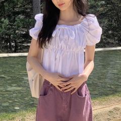 ☆日本製 yuni 花柄 ドロップショルダー プルオーバー スキッパー 