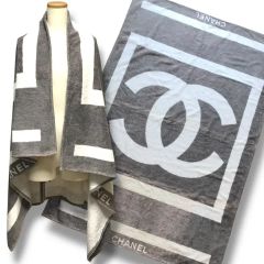 CHANEL シャネル ビッグサイズ ビーチタオル グレー - メルカリ