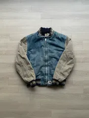 L 90s Carhartt カーハート サンタフェ JQ0198 デニム ワーク ジャケット