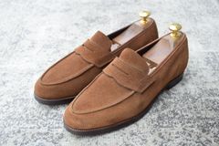美品 Oriental スエード モンクストラップ ローファー 8.5 - メルカリ