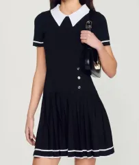 マージュ プリーツ ニット ボタン ドレスのサムネイル