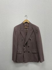 Coyseio ブラック フリース ダブルブレストジャケット - メルカリ